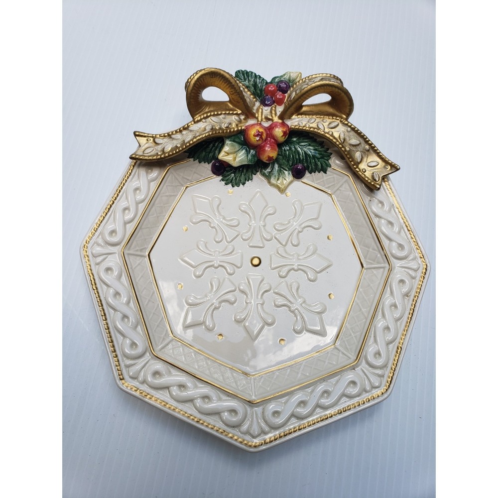 0427 Fitz and Floyd X'mas Serving plate 9" New